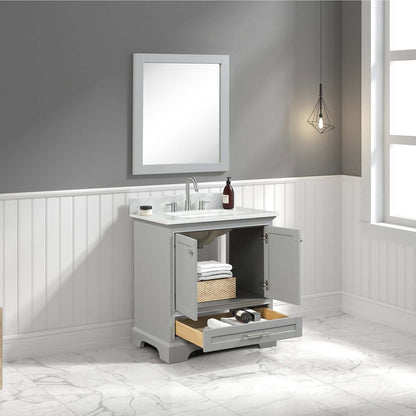 Blossom Copenhagen Freestanding Bath Single Sink Vanity, Top, Undermount Sink & Mirror