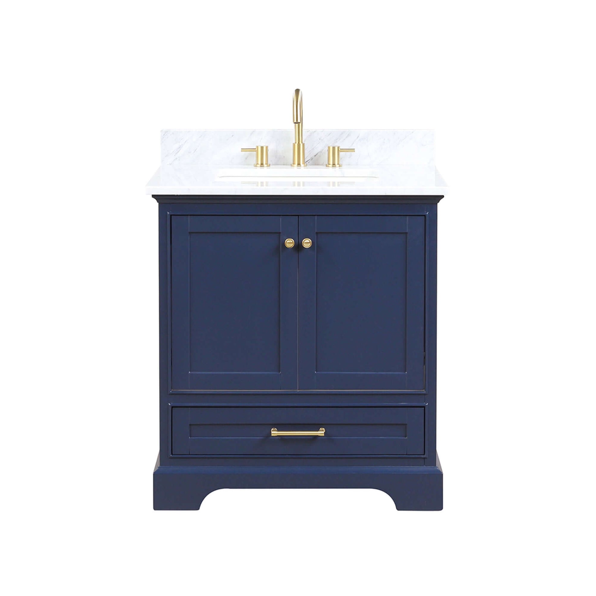 Blossom Copenhagen Freestanding Bathroom Vanity With Countertop & Undermount Sink, Blue, 30"