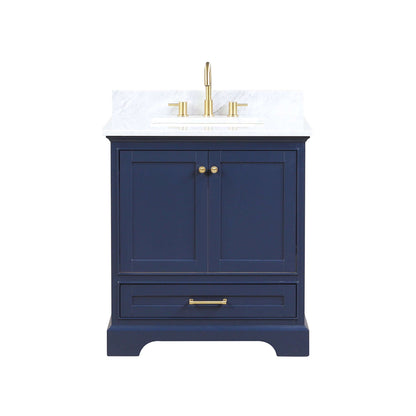 Blossom Copenhagen Freestanding Bathroom Vanity With Countertop & Undermount Sink, Blue, 30"