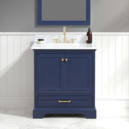 Blossom Copenhagen Freestanding Bathroom Vanity With Countertop & Undermount Sink, Blue, 30"