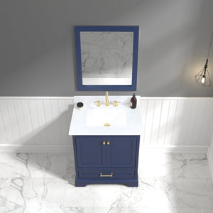 Blossom Copenhagen Freestanding Bath Single Sink Vanity, Top, Undermount Sink & Mirror