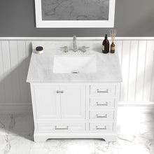 Load image into Gallery viewer, Blossom Copenhagen Freestanding Bathroom Vanity With Countertop &amp; Undermount Sink, White, 36&quot;