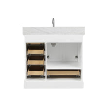 Load image into Gallery viewer, Blossom Copenhagen Freestanding Bathroom Vanity With Countertop &amp; Undermount Sink, White, 36&quot;m back