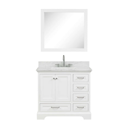 Blossom Copenhagen Freestanding Bath Single Sink Vanity, Top, Undermount Sink & Mirror