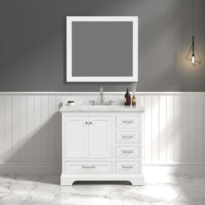 Blossom Copenhagen Freestanding Bath Single Sink Vanity, Top, Undermount Sink & Mirror