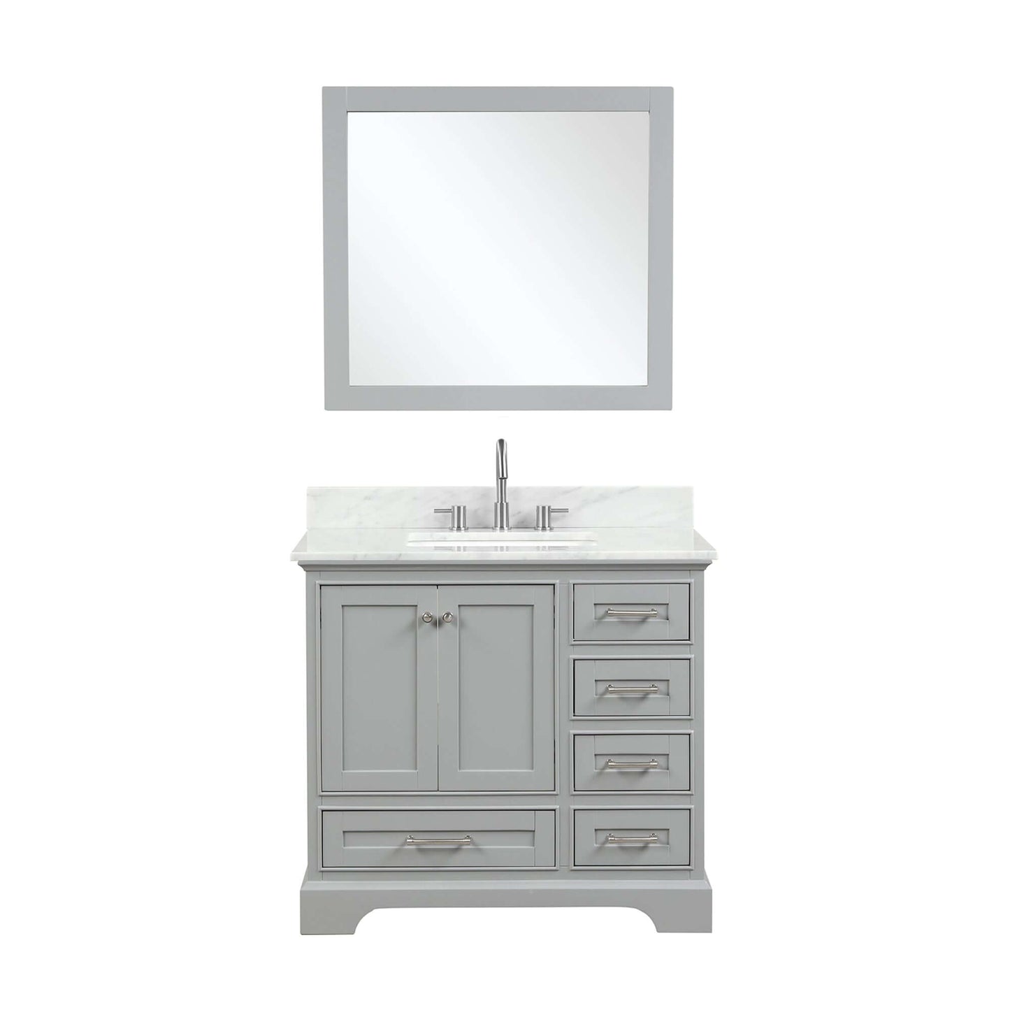 Blossom Copenhagen Freestanding Bath Single Sink Vanity, Top, Undermount Sink & Mirror