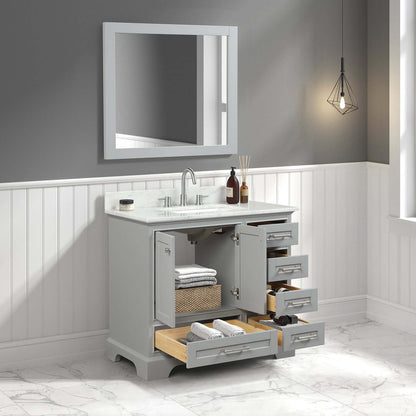 Blossom Copenhagen Freestanding Bath Single Sink Vanity, Top, Undermount Sink & Mirror