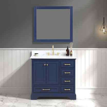 Blossom Copenhagen Freestanding Bath Single Sink Vanity, Top, Undermount Sink & Mirror