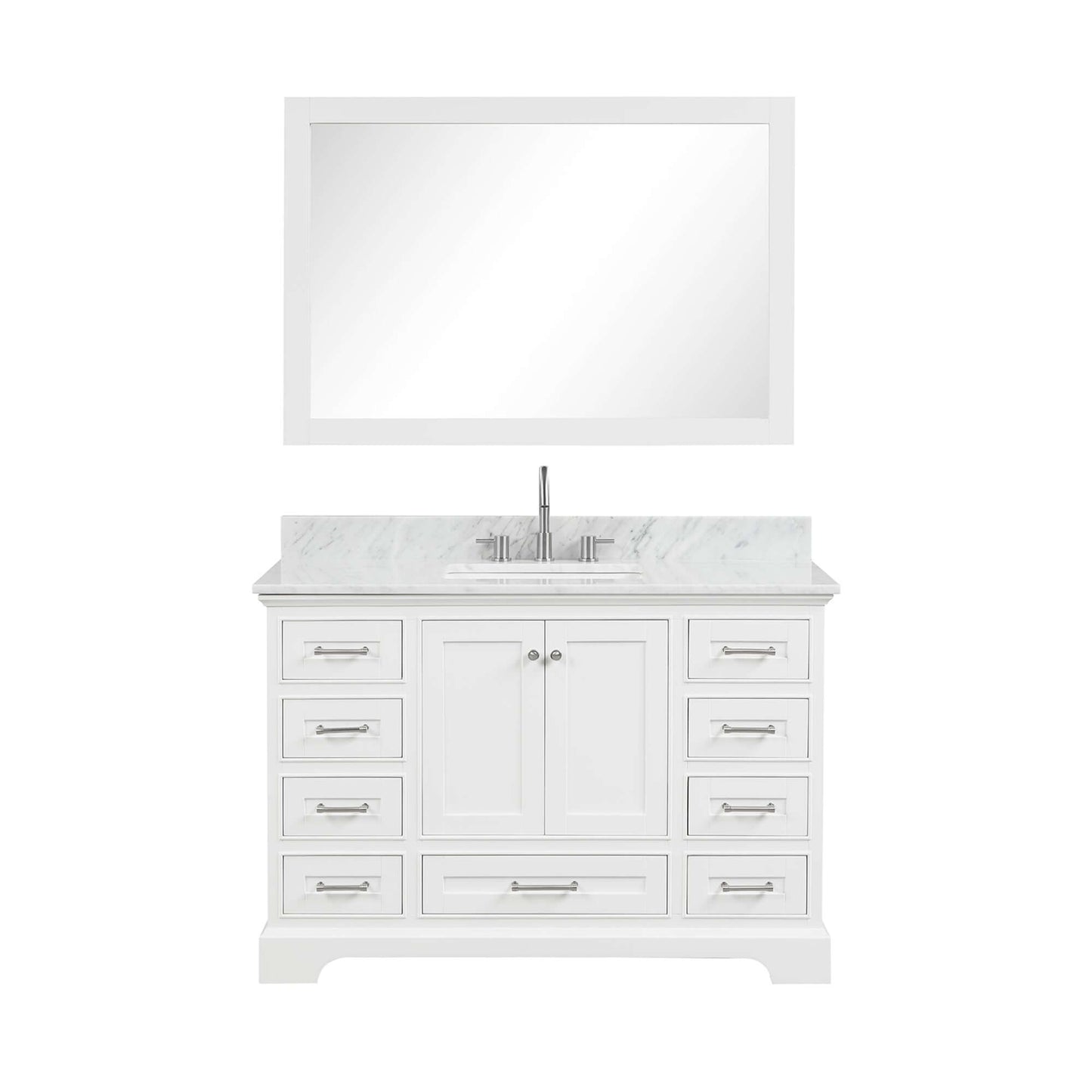 Blossom Copenhagen Freestanding Bath Single Sink Vanity, Top, Undermount Sink & Mirror