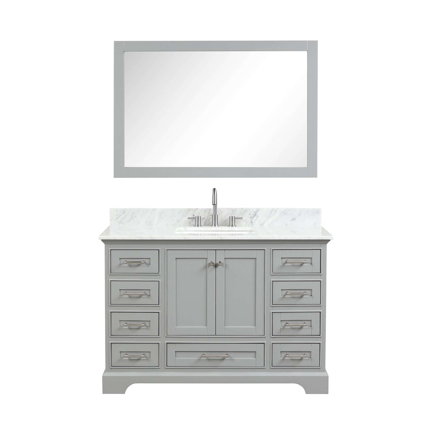 Blossom Copenhagen Freestanding Bath Single Sink Vanity, Top, Undermount Sink & Mirror