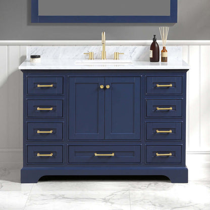 Blossom Copenhagen Freestanding Bathroom Vanity With Countertop & Undermount Sink, Blue, 36"