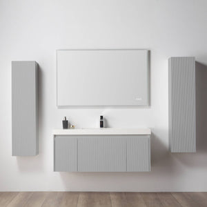 Blossom Positano 48" Floating Bathroom Vanity & 2 Side Cabinet, Gray, Single Sink