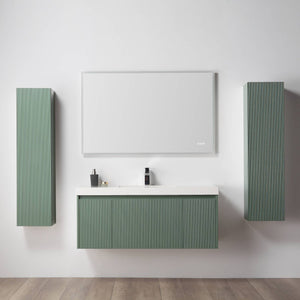 Blossom Positano 48" Floating Bathroom Vanity & 2 Side Cabinet, Green, Single Sink
