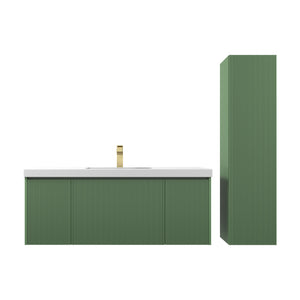 Blossom Positano 48" Floating Bathroom Vanity & 2 Side Cabinet, Green, Single Sink