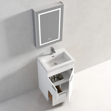 Load image into Gallery viewer, Blossom Hanover Freestanding Bathroom Vanity with acrylic Sink, 24&quot;, White open