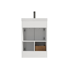Load image into Gallery viewer, Blossom Hanover Freestanding Bathroom Vanity with acrylic Sink, 24&quot;, White back