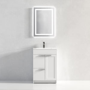 Blossom Hanover Freestanding Bathroom Vanity with Ceramic Sink, 24", White