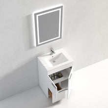 Load image into Gallery viewer, Blossom Hanover Freestanding Bathroom Vanity with Ceramic Sink, 24&quot;, White open
