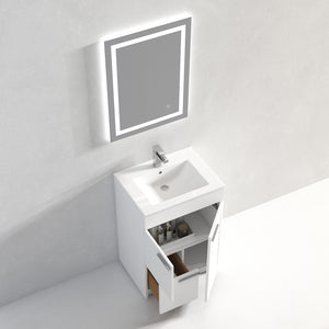 Blossom Hanover Freestanding Bathroom Vanity with Ceramic Sink, 24", White open