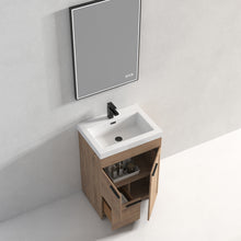 Load image into Gallery viewer, Blossom Hanover Freestanding Bathroom Vanity with acrylic Sink, 24&quot;, Classic Oak open