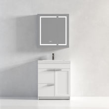 Load image into Gallery viewer, Blossom Hanover Freestanding Bathroom Vanity with acrylic Sink, 30&quot;, White