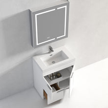Load image into Gallery viewer, Blossom Hanover Freestanding Bathroom Vanity with acrylic Sink, 30&quot;, White open