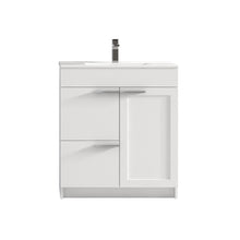 Load image into Gallery viewer, Blossom Hanover Freestanding Bathroom Vanity with Ceramic Sink, 30&quot;, White