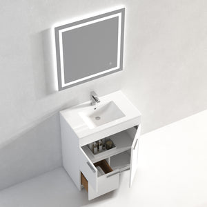 Blossom Hanover Freestanding Bathroom Vanity with Ceramic Sink, 30", White open