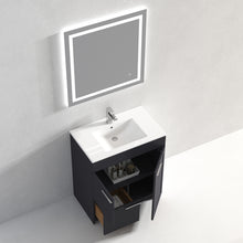 Load image into Gallery viewer, Blossom Hanover Freestanding Bathroom Vanity with Ceramic Sink, 30&quot;, Charcoal open