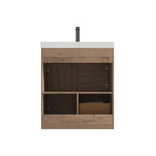 Load image into Gallery viewer, Blossom Hanover Freestanding Bathroom Vanity with acrylic Sink, 30&quot;, Classic Oak back