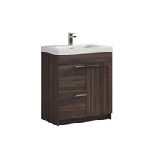 Load image into Gallery viewer, Blossom Hanover Freestanding Bathroom Vanity with acrylic Sink, 30&quot;, Cali Walnut