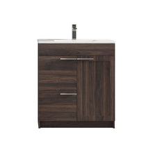 Load image into Gallery viewer, Blossom Hanover Freestanding Bathroom Vanity with Ceramic Sink, 30&quot;, Cali Walnut