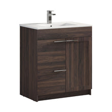 Load image into Gallery viewer, Blossom Hanover Freestanding Bathroom Vanity with Ceramic Sink, 30&quot;, Cali Walnut