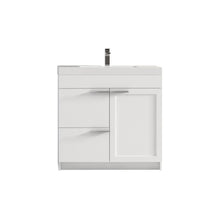 Load image into Gallery viewer, Blossom Hanover Freestanding Bathroom Vanity with acrylic Sink, 36&quot;, White, 