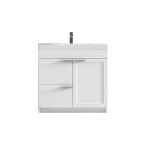 Blossom Hanover Freestanding Bathroom Vanity with acrylic Sink, 36", White, 