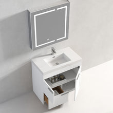 Load image into Gallery viewer, Blossom Hanover Freestanding Bathroom Vanity with acrylic Sink, 36&quot;, White open