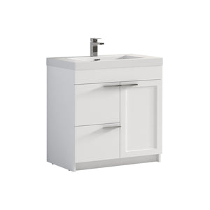 Blossom Hanover Freestanding Bathroom Vanity with acrylic Sink, 36", White