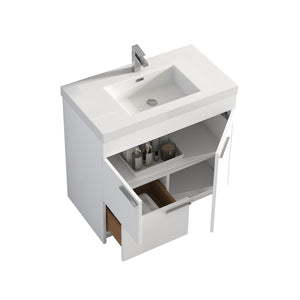 Blossom Hanover Freestanding Bathroom Vanity with acrylic Sink, 36", White