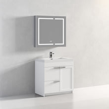 Load image into Gallery viewer, Blossom Hanover Freestanding Bathroom Vanity with acrylic Sink, 36&quot;, White