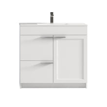 Load image into Gallery viewer, Blossom Hanover Freestanding Bathroom Vanity with Ceramic Sink, 36&quot;, White