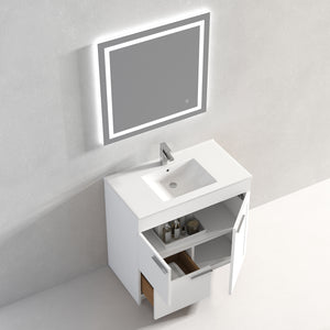 Blossom Hanover Freestanding Bathroom Vanity with Ceramic Sink, 36", White open