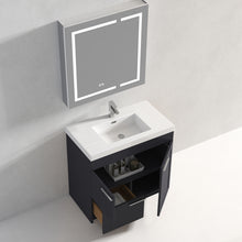 Load image into Gallery viewer, Blossom Hanover Freestanding Bathroom Vanity with acrylic Sink, 36&quot;, Charcoal open