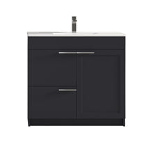 Load image into Gallery viewer, Blossom Hanover Freestanding Bathroom Vanity with Ceramic Sink, 36&quot;, Charcoal