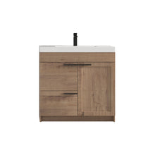 Load image into Gallery viewer, Blossom Hanover Freestanding Bathroom Vanity with acrylic Sink, 36&quot;, Classic Oak