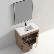 Load image into Gallery viewer, Blossom Hanover Freestanding Bathroom Vanity with acrylic Sink, 36&quot;, Classic Oak open