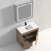 Load image into Gallery viewer, Blossom Hanover Freestanding Bathroom Vanity with Ceramic Sink, 36&quot;, Classic Oak open