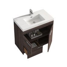 Load image into Gallery viewer, Blossom Hanover Freestanding Bathroom Vanity with acrylic Sink, 36&quot;, Cali Walnut