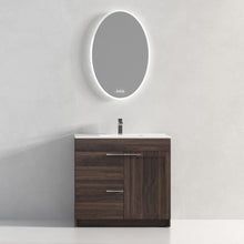 Load image into Gallery viewer, Blossom Hanover Freestanding Bathroom Vanity with Ceramic Sink, 36&quot;, Cali Walnut