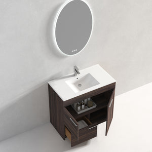 Blossom Hanover Freestanding Bathroom Vanity with Ceramic Sink, 36", Cali Walnut