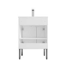 Load image into Gallery viewer, Blossom Bari 24&quot;, 30&quot;, or 36&quot; Freestanding Bathroom Vanity with Ceramic Sink, 24&quot;,  White, back